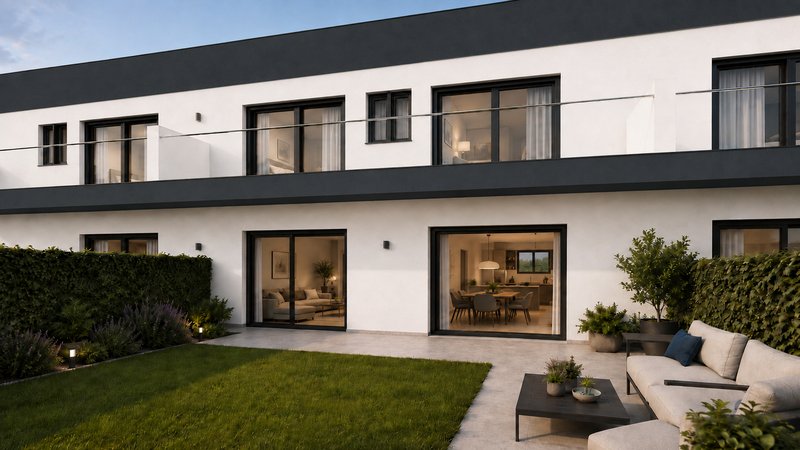 Casas adosadas dos plantas jardín privado Borox Toledo